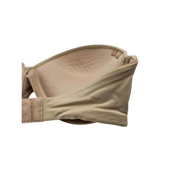 Ambrielle Womens Sz 36C Padded Strapless Push Up Bra Solid Beige - Picture 4 of 5